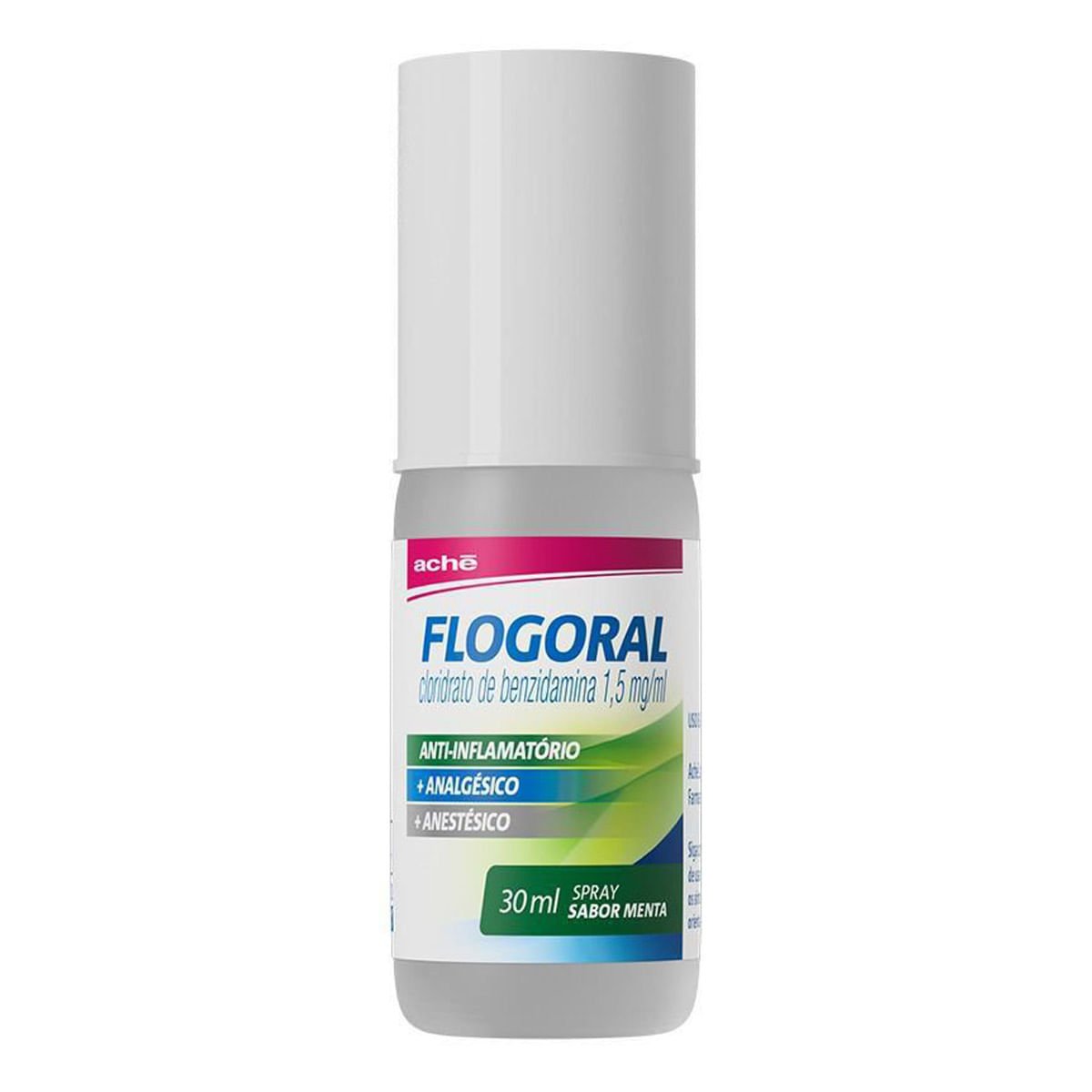 Anestésico para Garganta Flogoral 1,5mg/ml Menta 30ml Spray
