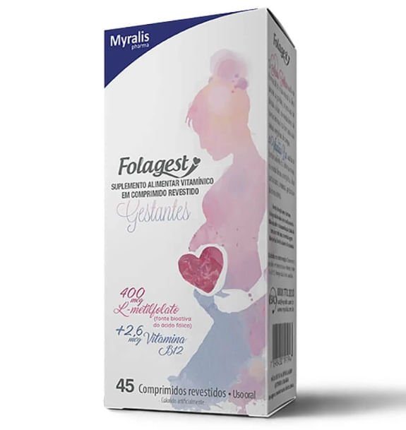 Folagest Gestantes Suplemento Alimentar Myralis 45cpr
