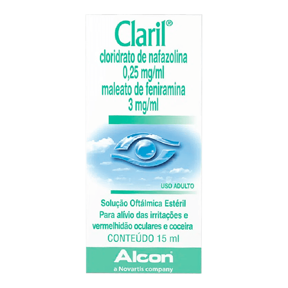 Colírio Claril 0,25mg/ml + 3mg/ml 15ml
