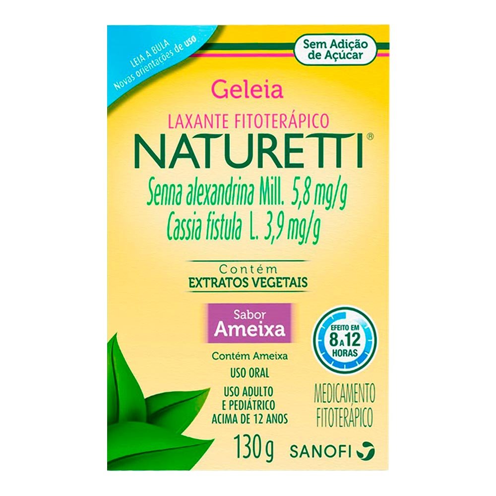 Laxante Fitoterápico Naturetti Geleia Sabor Ameixa 130g