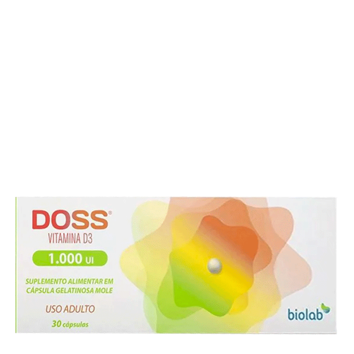Vitamina D3 Doss 1.000UI Biolab 30 Cápsulas