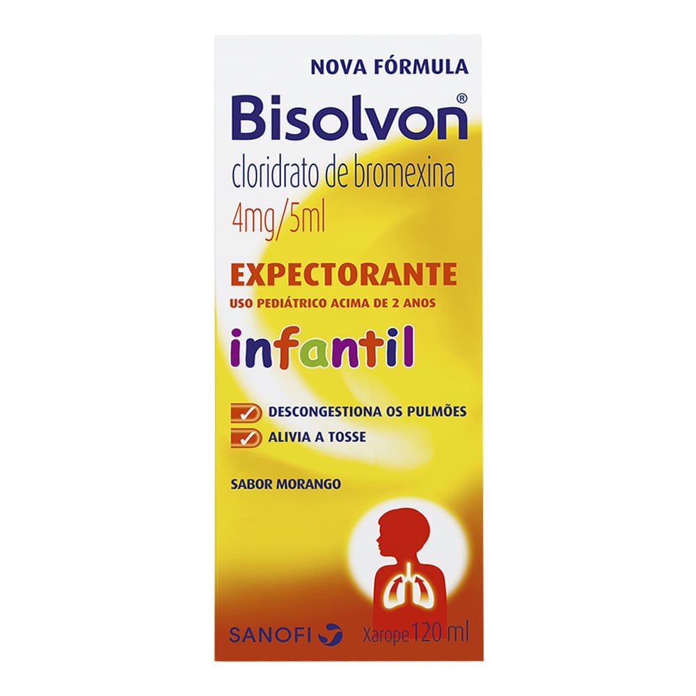 Expectorante Infantil Bisolvon Pediátrico 4mg/5ml 120ml Xarope