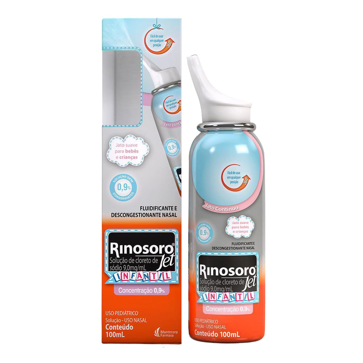 Descongestionante Rinosoro Jet 0,9% Infantil 100ml Solução Nasal Spray