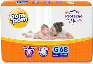 Fralda PomPom Hiper G 68 Unidades