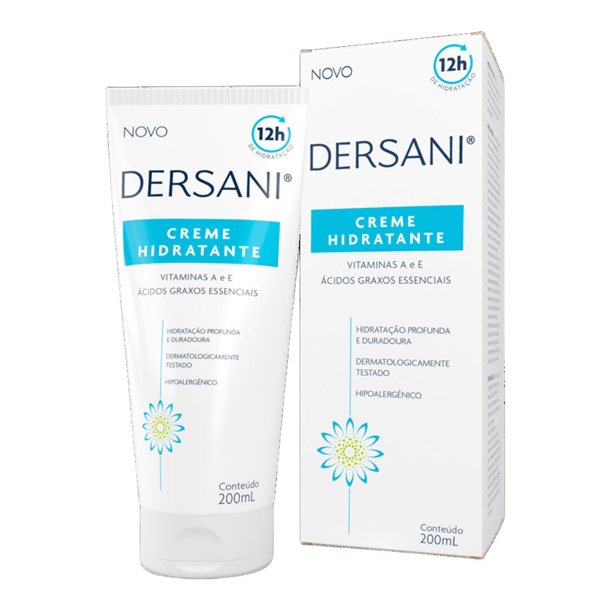 Creme Hidratante Dersani Vitaminas A e E 200ml