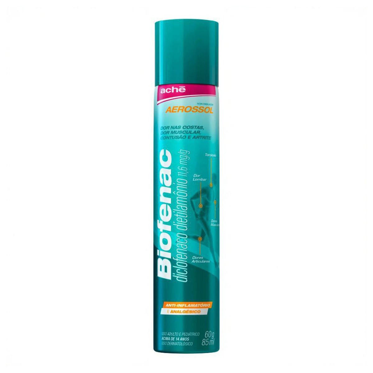 Anti-inflamatório e Antirreumático Biofenac 11,6mg/g 60g Aerosol