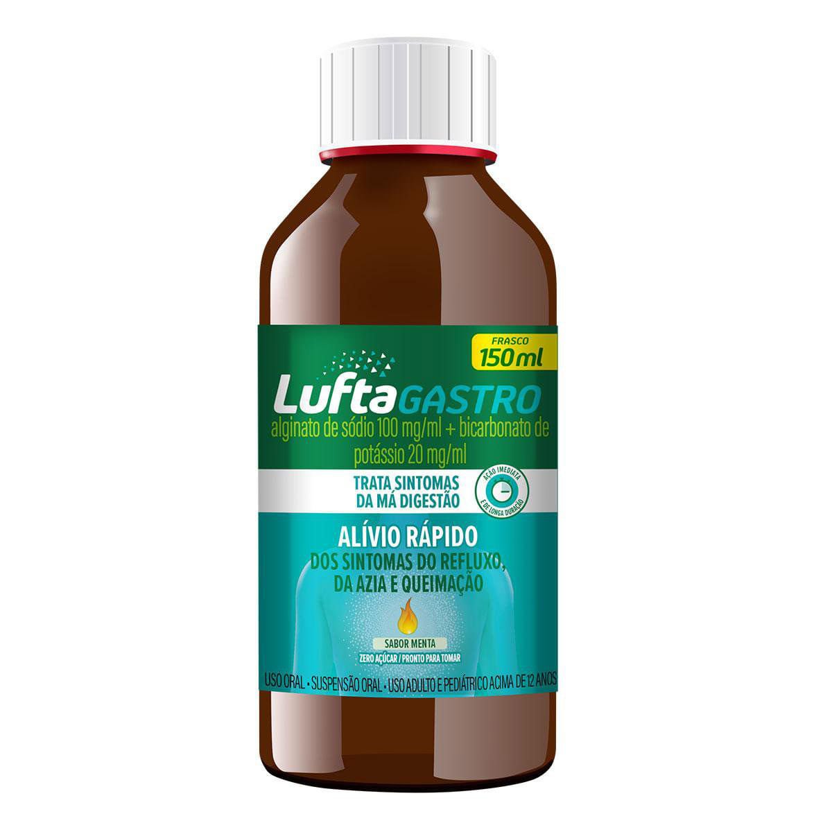 Antiácido LuftaGastro Sabor Menta 150ml Suspensão Oral