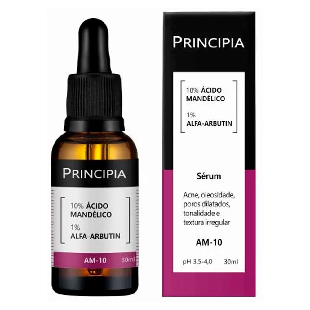 Sérum Facial Principia AM-10 10% Ácido Mandélico 1% Alfa-Arbutin 30ml