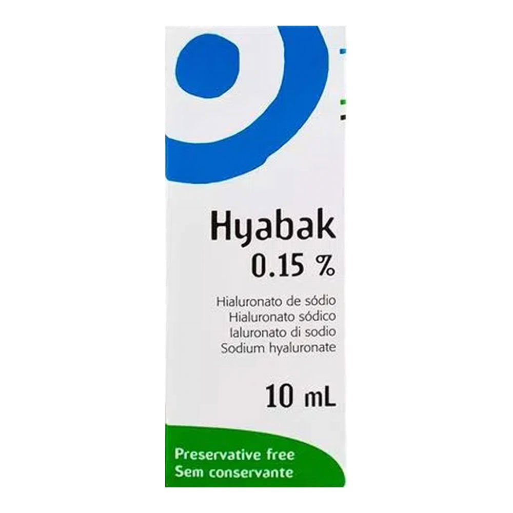 Colírio Lubrificante e Hidratante Hyabak 15% 10ml