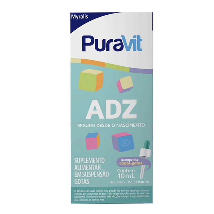 Suplemento Alimentar Puravit ADZ Sem Sabor 10ml Suspensão Gotas
