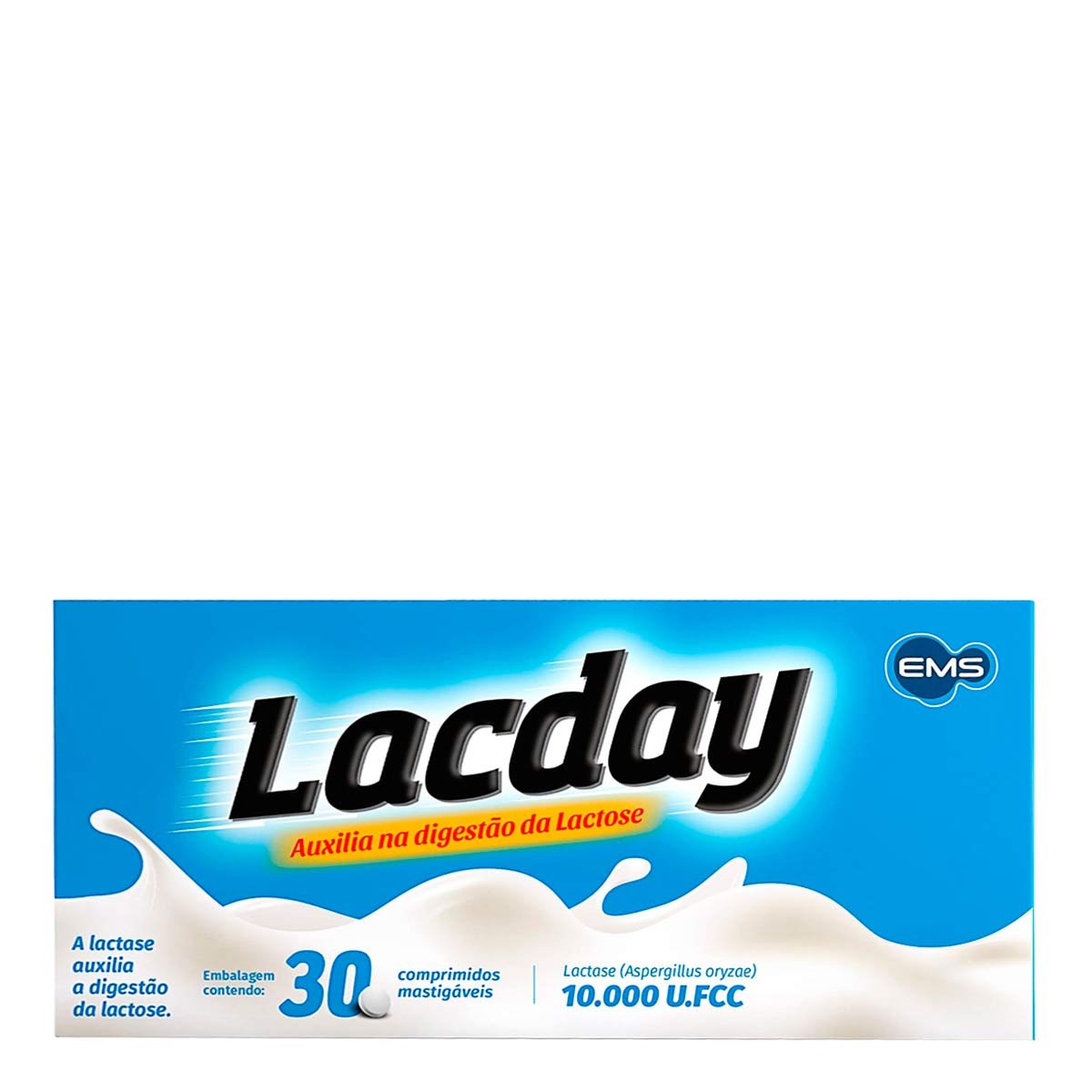 Lacday Lactase 10.000U.Fcc 30 Comprimidos Mastigáveis