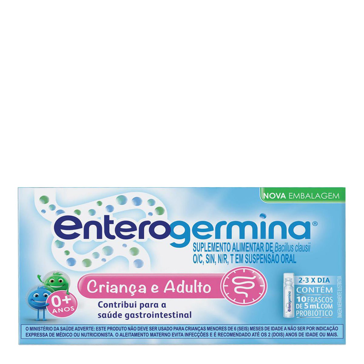 Probiótico Enterogermina 5ml Sanofi 10 Frascos