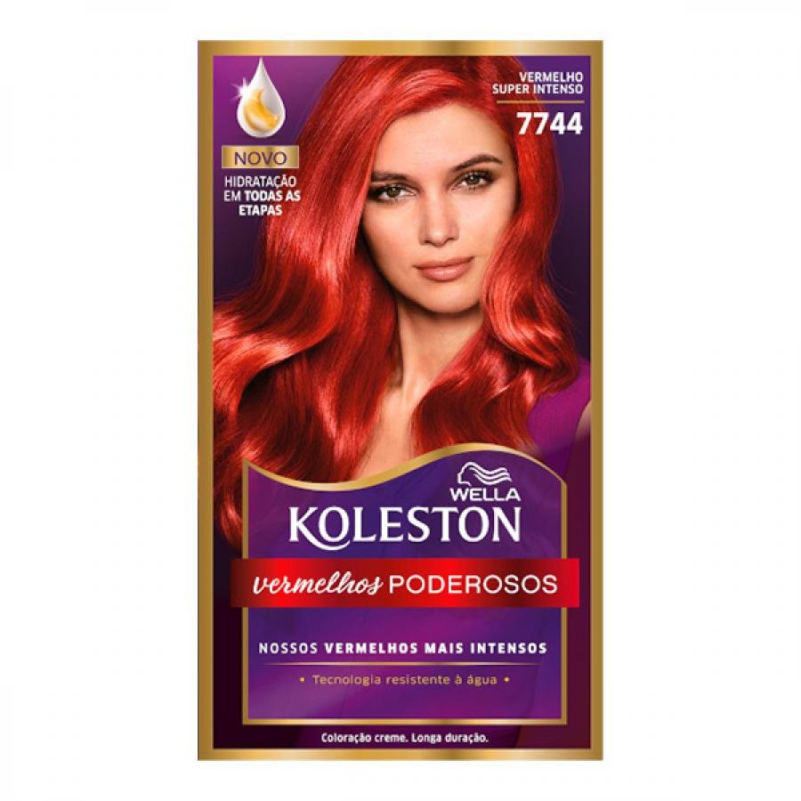 Tintura Koleston Vermelhos Poderosos 7744 Vermelho Super Intenso