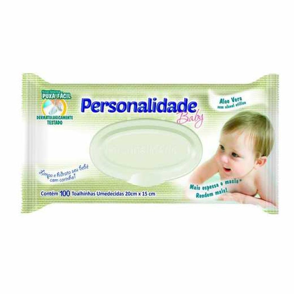 Lenço Umedecido Personalidade Baby com 100 Unidades