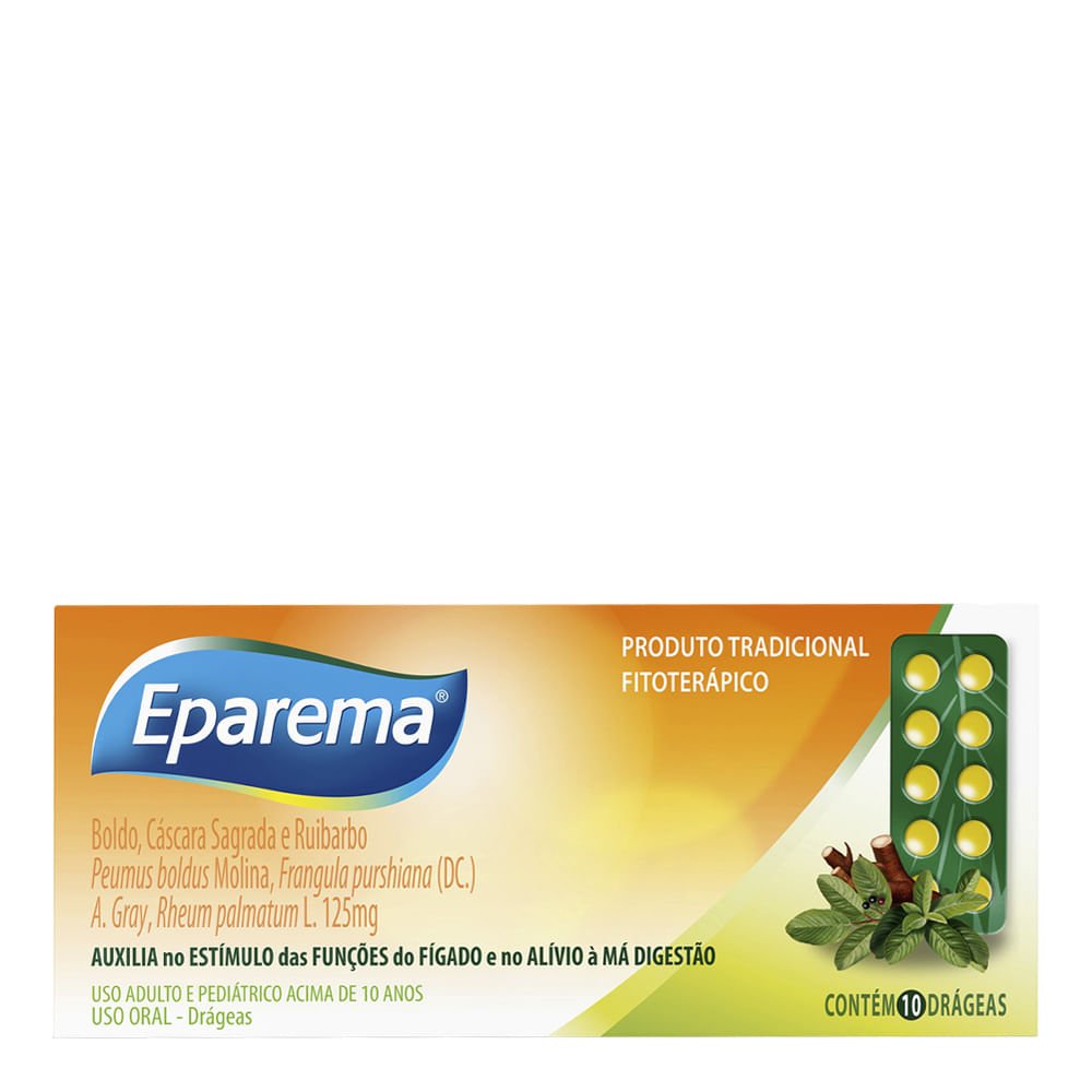 Fitoterápico Eparema 125mg 10 Drágeas