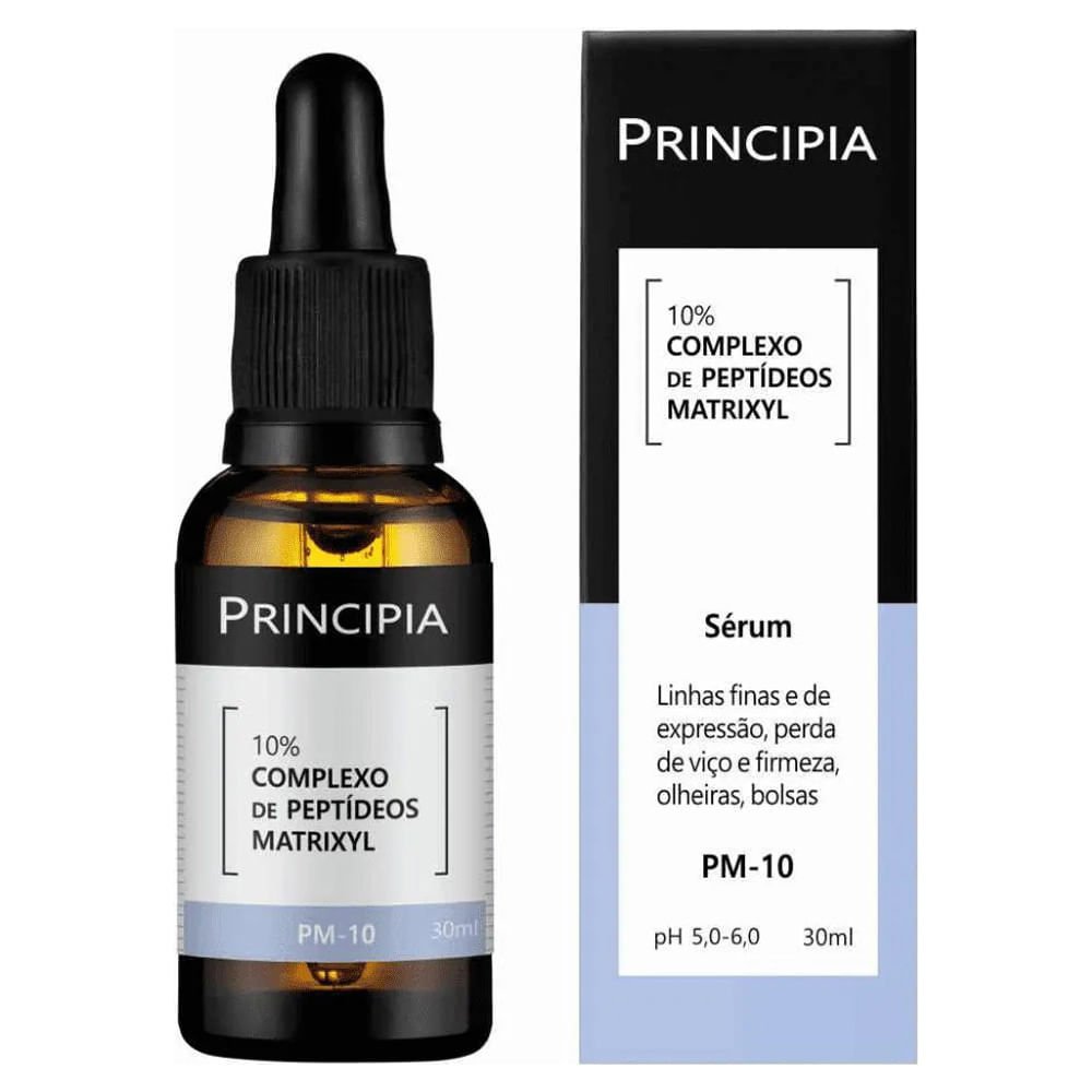 Sérum Facial Principia PM-10 10% Complexo de Peptídeos Matrixyl 30ml