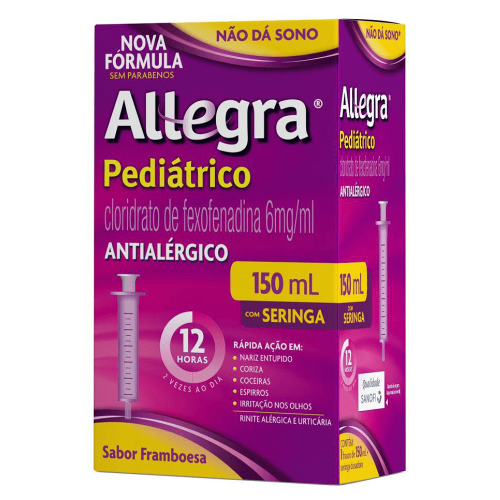 Antialérgico Allegra® Pediátrico 6mg/ml Seringa 150ml