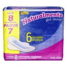 Absorvente Naturalmente mais conforto c/ abas Leve 8 pague 7