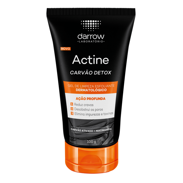Gel de Limpeza Esfoliante Facial Darrow Actine Carvão Detox 100g