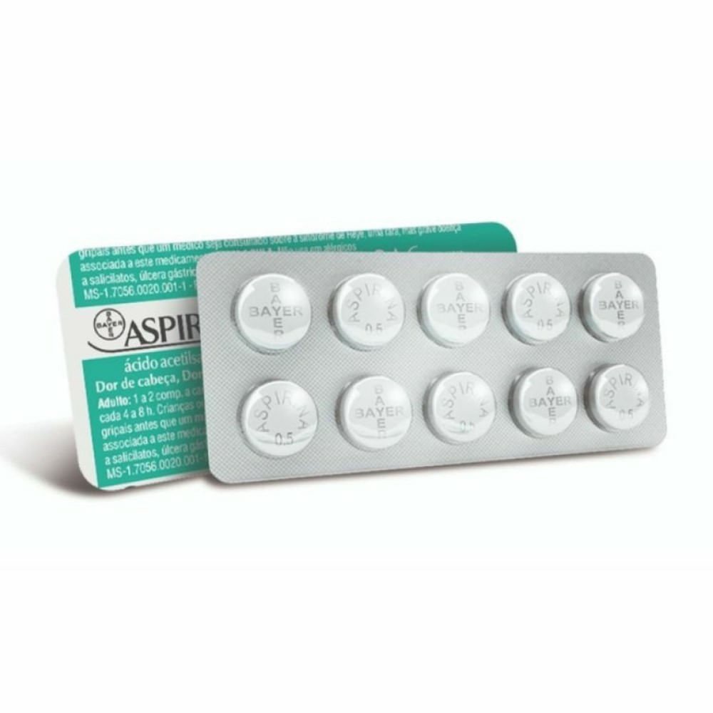 Analgésico Aspirina 500mg Bayer 10 comprimidos