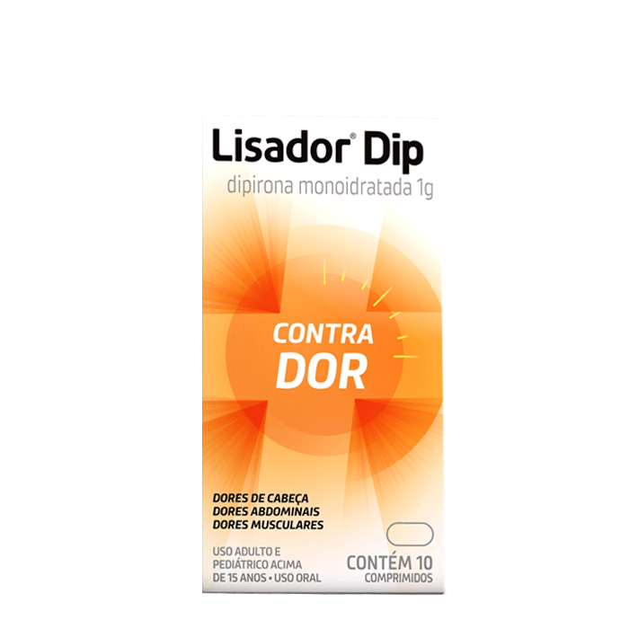 Analgésico e Antitérmico Lisador Dip 1g 10 Comprimidos