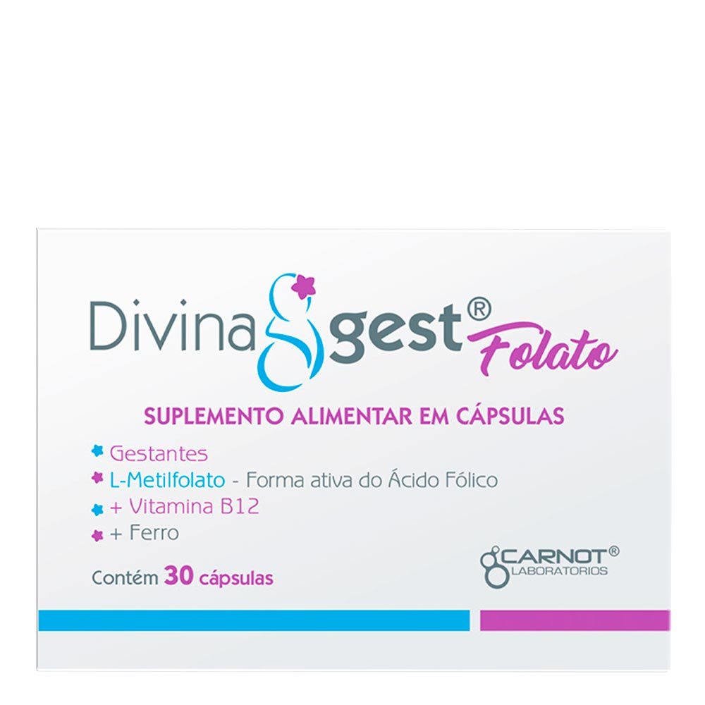 Suplemento Alimentar Divinagest Folato 30 Cápsulas