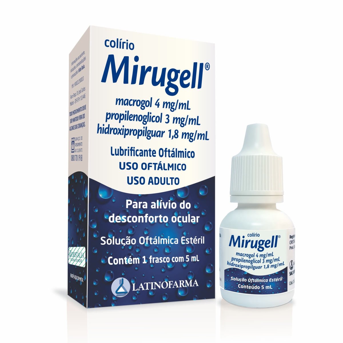 Mirugell 4mg/ml + 3mg/ml + 1,8mg/ml Solução Oftálmica 5ml