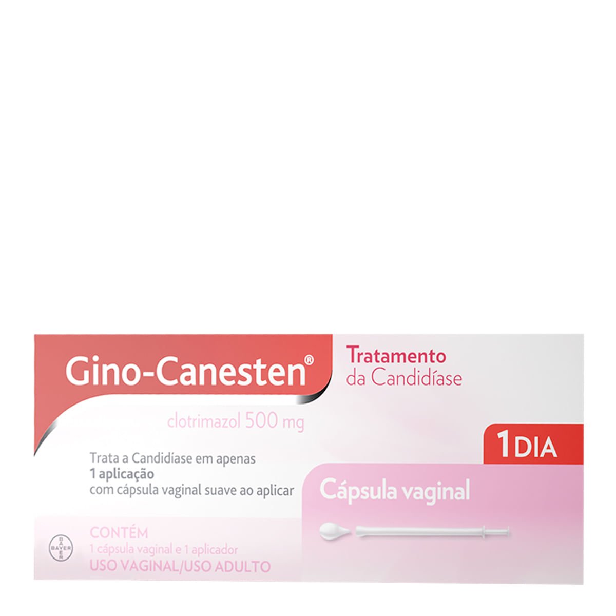 Tratamento da Candidíase Gino-Canesten 1 dia 500mg 1 Cápsula Vaginal