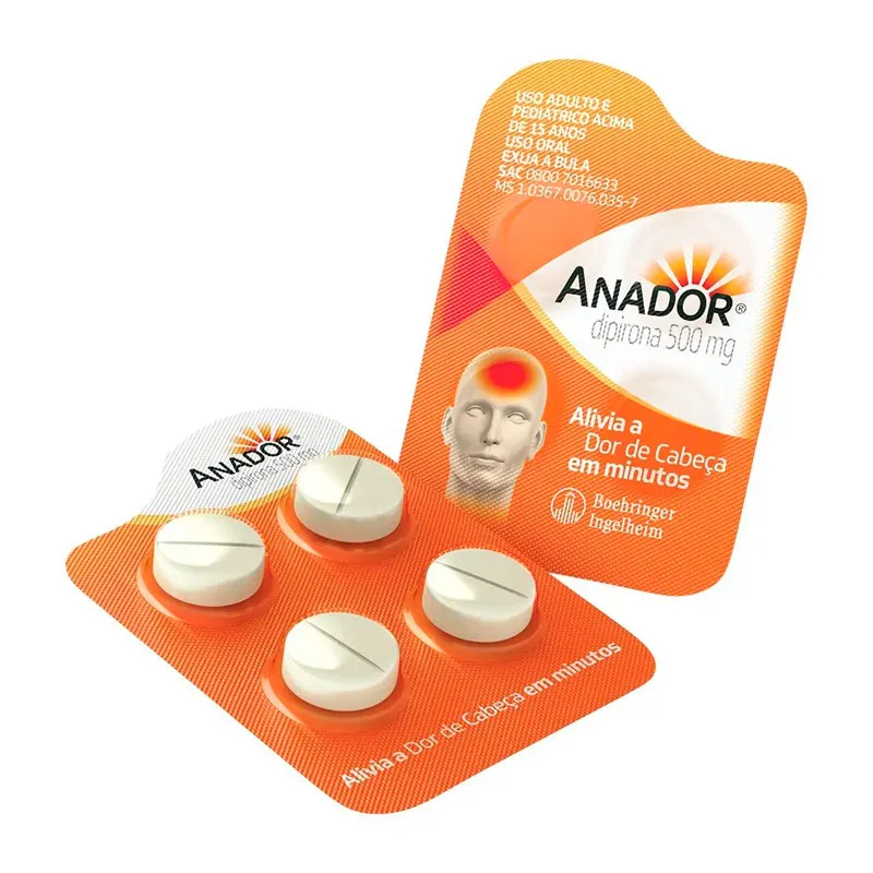 Anador com 4 comprimidos 